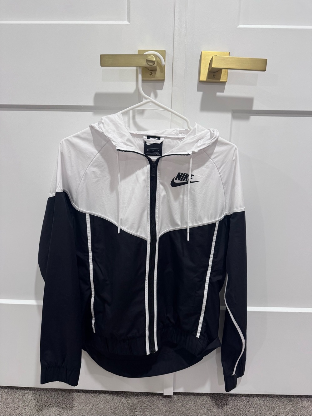 Nike Black and White Windbreaker Jacket
